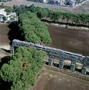 Images Dated 4th November 2009: Rome. From the sky. Roman aqueduct, Appian zone