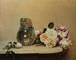 Images Dated 18th February 2011: Roses; work of Henri Fantin-Latour. Muse des Beaux-Arts, Lyon, France
