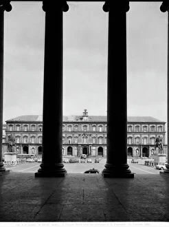 Images Dated 1st April 2011: The Royal Palace of Naples seen from the colonnade of San Francesco in Piazza del Plebiscito
