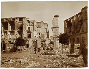 Images Dated 15th November 2011: Ruins of via 1 settembre in Piazza del Collegio Militare in Messina