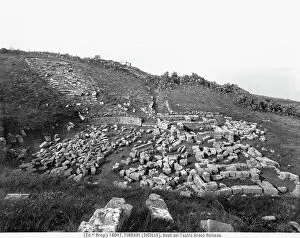 Images Dated 11th September 2008: The ruins of the Greek Roman Theatre in Patti Tindari