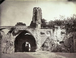 Images Dated 4th May 2011: Ruins on the Palatine (photo attributed to Simelli - printed in the Chauffourier laboratory which)