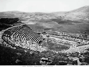 Images Dated 10th March 2010: Ruins from the Theater in the archaeological area of Segesta, Calatafimi