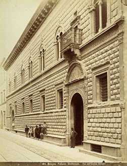 Images Dated 4th May 2011: Rusticated ashlar facade of Palazzo Sanuti-Bevilacqua in Bologna
