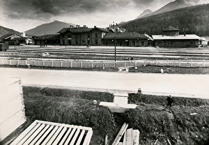 Images Dated 15th April 2010: The San Candido railway station on the Fortezza - Lienz (A) stretch