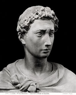 Images Dated 16th October 2009: San Giorgio, marble, detail, Donato di Niccolo di Betto Bardi, called Donatello (1386-1466)
