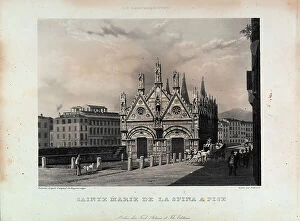 Images Dated 5th April 2011: Santa Maria della Spina, Pisa; engraving of Falkeisen from a daguerreotype by Ferdinando Artaria