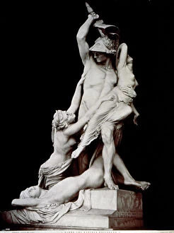 Images Dated 23rd May 2008: Sculptural group entitled The rape of Polyxena by Pio Fedi and in the Loggia della Signoria
