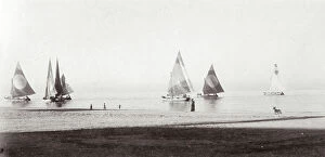 Images Dated 14th September 2006: Seascape: the beach and some sail-boats in the vicinity of the shore
