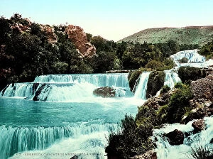 Images Dated 14th April 2011: Sebernico during the Austro-Hungarian Empire: Middle Falls of the Kerka