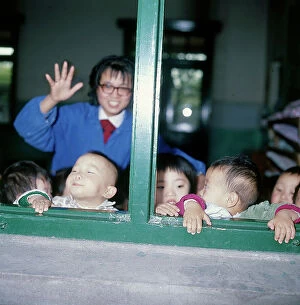 Images Dated 26th October 2009: Shanghai. Classroom of a children's school in a working class neighborhood