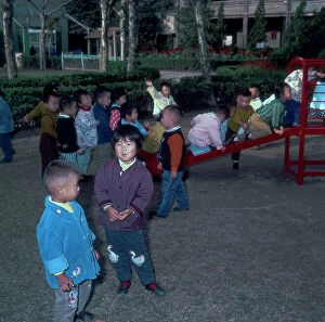 Images Dated 18th July 2008: Shanghai. Recess time at a kindergarten in Shanghai, 1974