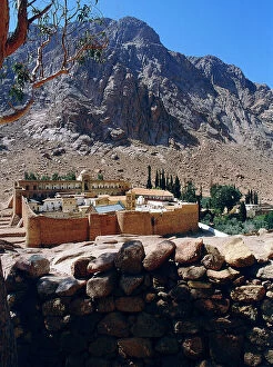 Images Dated 9th December 2011: Sinai. Total of the monastery of St. Catherine (557 AD) at the foot of Mount Horeb