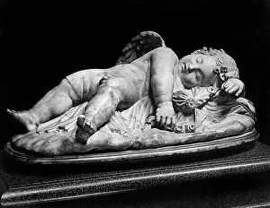 Images Dated 11th March 2011: Sleeping putto, marble sculpture, in the Galleria degli Uffizi, Florence