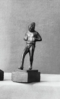 Images Dated 28th September 2011: Small bronze statue of the National Roman Museum, Terme di Diocleziano, Rome
