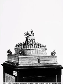 Images Dated 13th July 2005: Small model of the Mausoleum of Hadrian, Rome, located in the Castle of S. Angelo, Rome