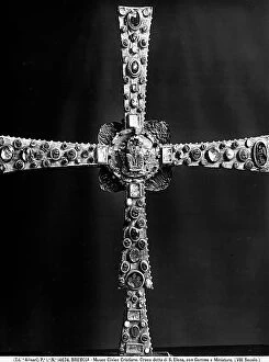 Images Dated 27th December 2012: So-called Cross of Saint Elena. Piece of goldwork kept in the Museo Cristiano of Brescia