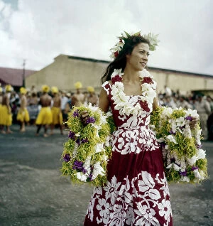 Images Dated 10th January 2012: Society Islands. Windward Islands. Tahiti. Feast of July 14