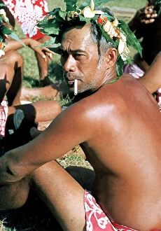 Images Dated 10th January 2012: Society Islands. Windward Islands. Tahiti. Papeete. Feast of July 14, the race of javelins
