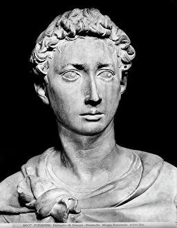 Images Dated 16th October 2009: St. George (detail of head), marble, Donato di Niccol di Betto Bardi, called Donatello (1386-1466)