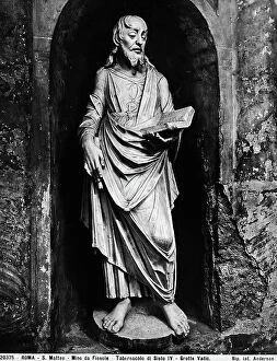 Images Dated 22nd February 2012: St. Matthew, detail of the Tabernacle of Sixtus IV, marble, Mino da Fiesole (1429-1484)