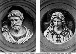 Images Dated 18th April 2012: St. Philip and St. Ansano: busts by Giovanni della Robbia in the Main Cloister of the Carthusian