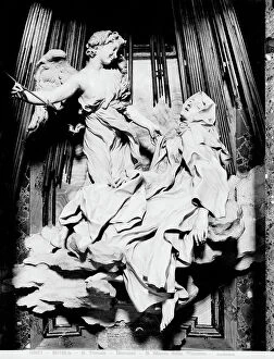 Images Dated 10th August 2011: St. Theresa transfixed by the love of God; detail of the sculptural group by Gian Lorenzo Bernini