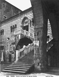 Images Dated 16th April 2010: Staircase of the Palazzo del Mercato Vecchio, Verona