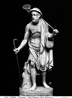 Images Dated 11th August 2011: Statue of an elderly fisherman, preserved in the Capitoline Museums, Rome
