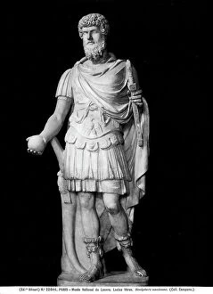 Images Dated 17th March 2009: Statue of Lucius Verus on display at the Louvre Museum, Paris