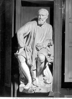 Images Dated 17th October 2006: Statue of Michelangelo, by Antonio Novelli, in the Casa Buonarroti, Florence