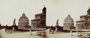 Images Dated 7th November 2011: Stereoscopic image of the Baptistery with part of the Cathedral of Pisa