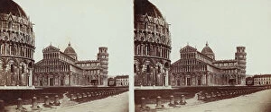 Images Dated 7th November 2011: Stereoscopic image of the Cathedral with the bell tower and part of the Baptistery