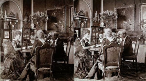 Images Dated 24th January 2011: Stereoscopic photography showing a card game