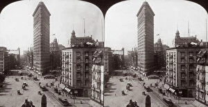 March Collection: Stereoscopic photography showing the Flatiron Building in New York