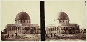 Images Dated 28th February 2008: Stereoscopic photography showing the Mosque of Omar in Jerusalem