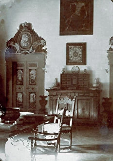 Images Dated 26th April 2012: Study furnished with period furniture in Villa Capponi, in Pian De Giullari, Florence
