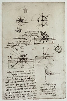 Images Dated 6th August 2009: Study on the mechanics of fluids; writing of Leonardo da Vinci. Codex Arundel 263, c.34v