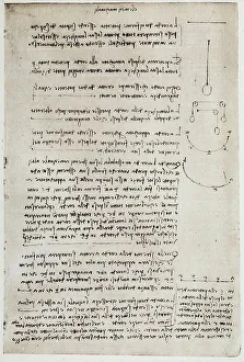 Leonardo da Vincis Notizbuch über Physik, Codex Arundel 263, Blatt c.7r