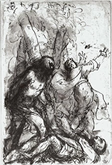 Images Dated 7th March 2008: Study of a scene with male figures; drawing by Tiziano Vecellio