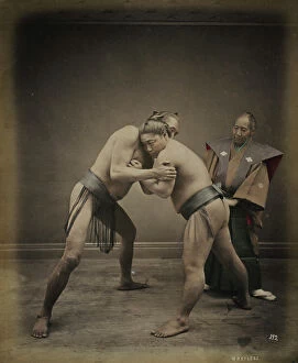 Images Dated 1st September 2011: Two Sumo wrestlers