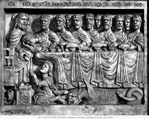 Images Dated 11th March 2009: The Last Supper: detail of the pulpit of Volterra Cathedral, in the province of Pisa, in Tuscany