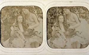 Images Dated 8th November 2011: Three-quarter length portrait of two young women shown as bacchants
