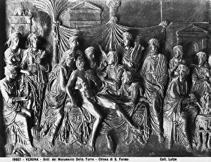 Images Dated 26th May 2010: Tile with mythological scene on the monument to Gerolamo and Marcantonio della Torre, bronze
