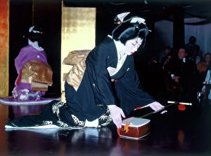 Images Dated 5th November 2009: Tokyo. Dances and masks in a Japanese pantomime