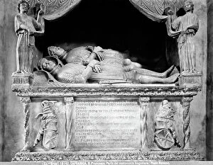 Images Dated 18th November 2011: Detail of the tomb of the brothers Francesco and Nicola Anguillara; the work is found in