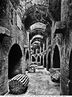 Images Dated 8th February 2012: An underground tunnel at the Flavian Amphitheater of Pozzuoli