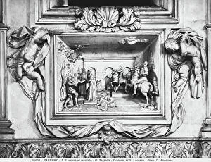 Images Dated 30th June 2009: Undressing of San Lorenzo, stucco, Giacomo Serpotta (1656-1732), wall, Oratorio di San Lorenzo