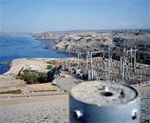 Images Dated 21st December 2011: Upper Egypt. Aswan. The power station on Lake Nasser