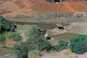 Images Dated 7th October 2011: Upper Egypt along the Nile near Kom Ombo, a brick factory